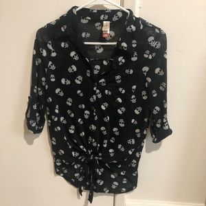 Skull button up